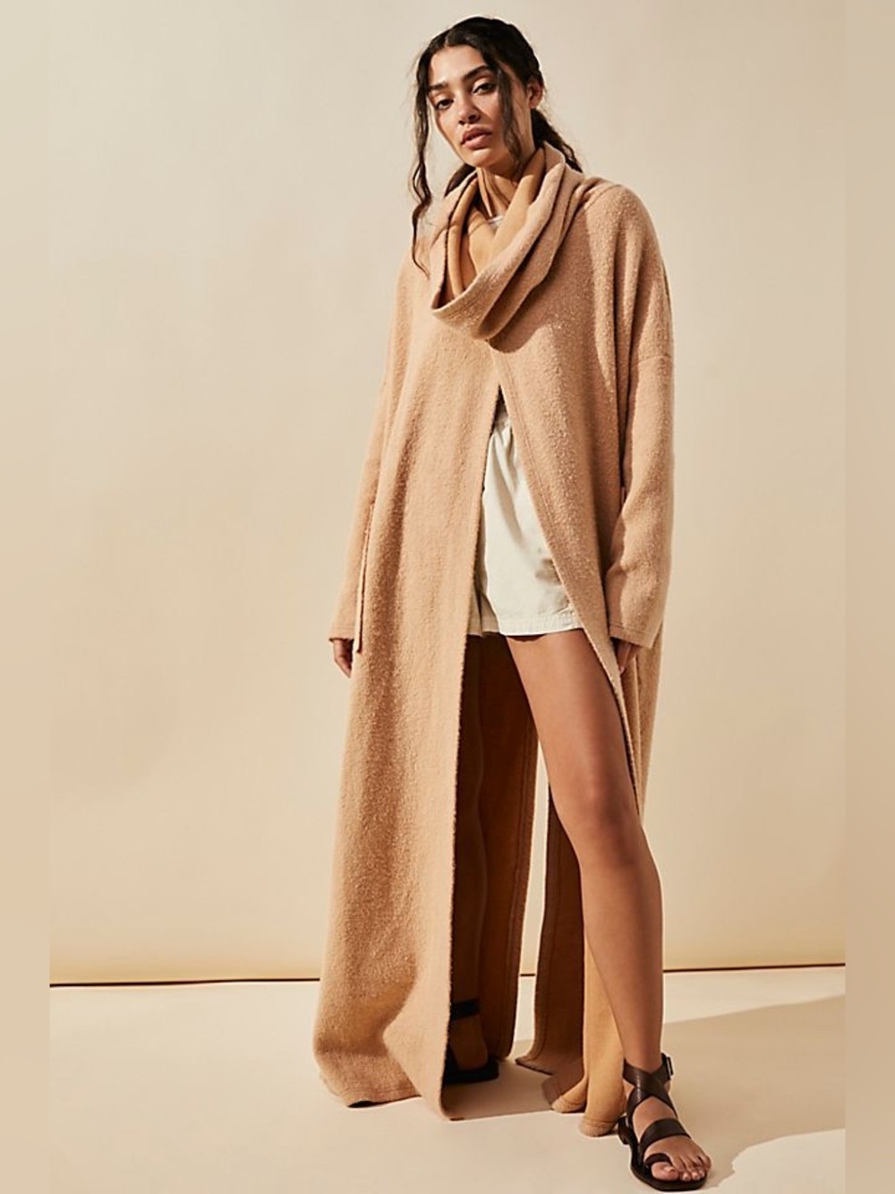Free People Beach Free-Est OMG Extra Long Maxi Cowl Neck Cozy Comfy Blanket Shaw